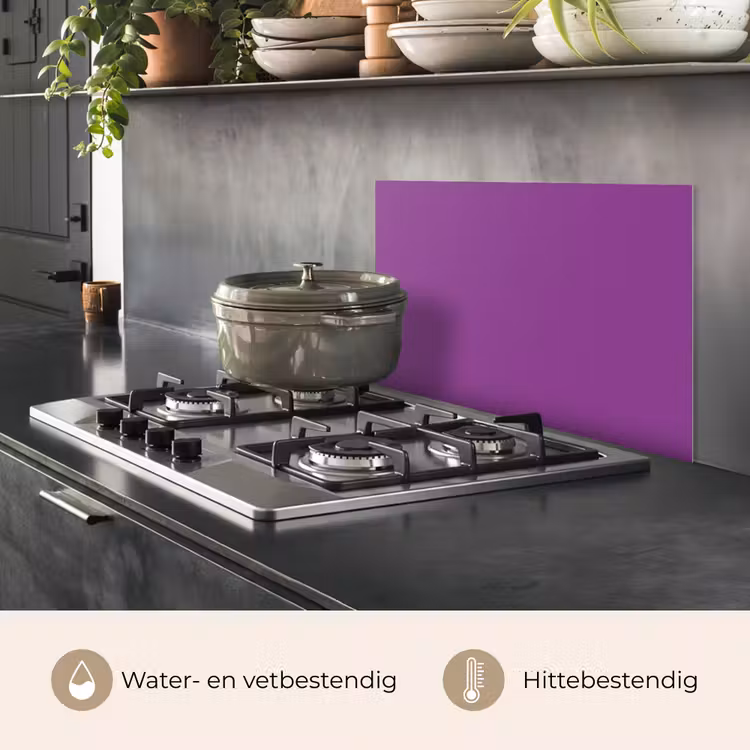 Spatscherm keuken - Paars - Kleuren - Effen — 2