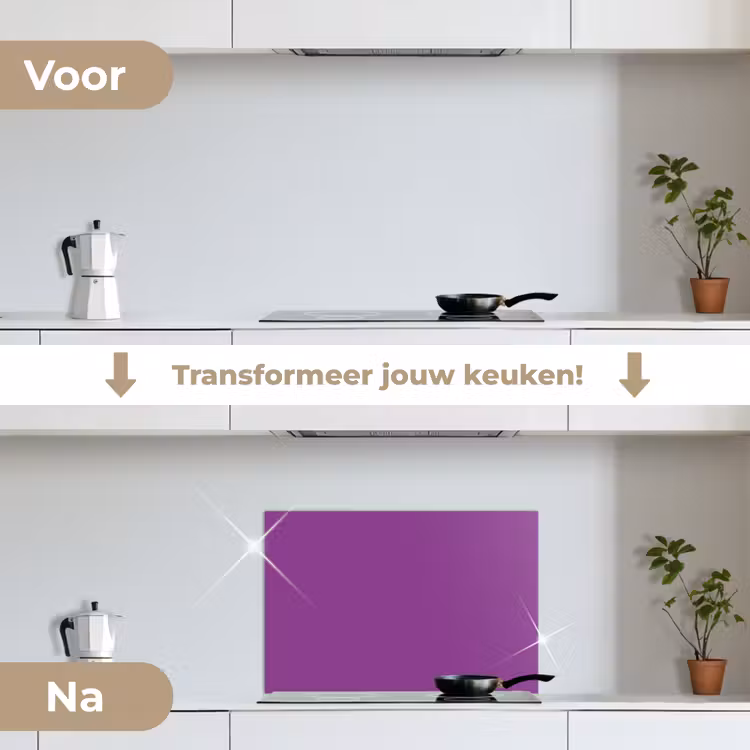 Spatscherm keuken - Paars - Kleuren - Effen — 7