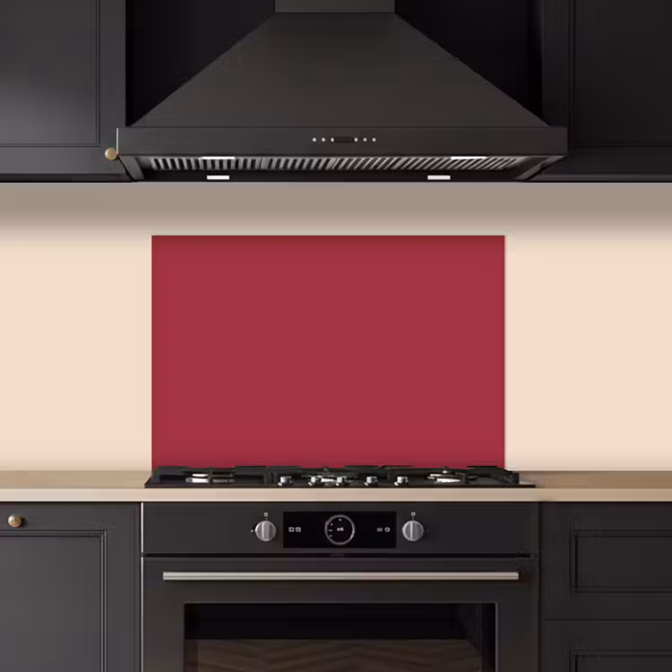 Spatscherm keuken - Rood - Effen kleur — 5