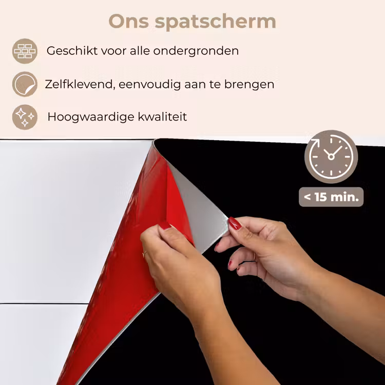 Spatscherm keuken - Make up - Goud - Vrouw - Luxe - Glitter - Kunst — 4