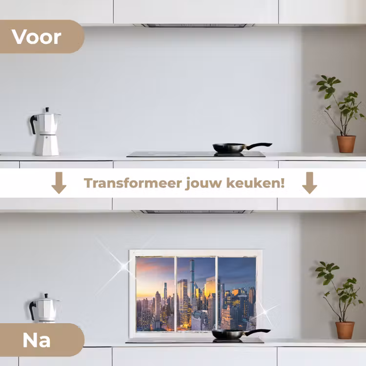 Spatscherm keuken - New York - Doorkijk - Skyline — 7