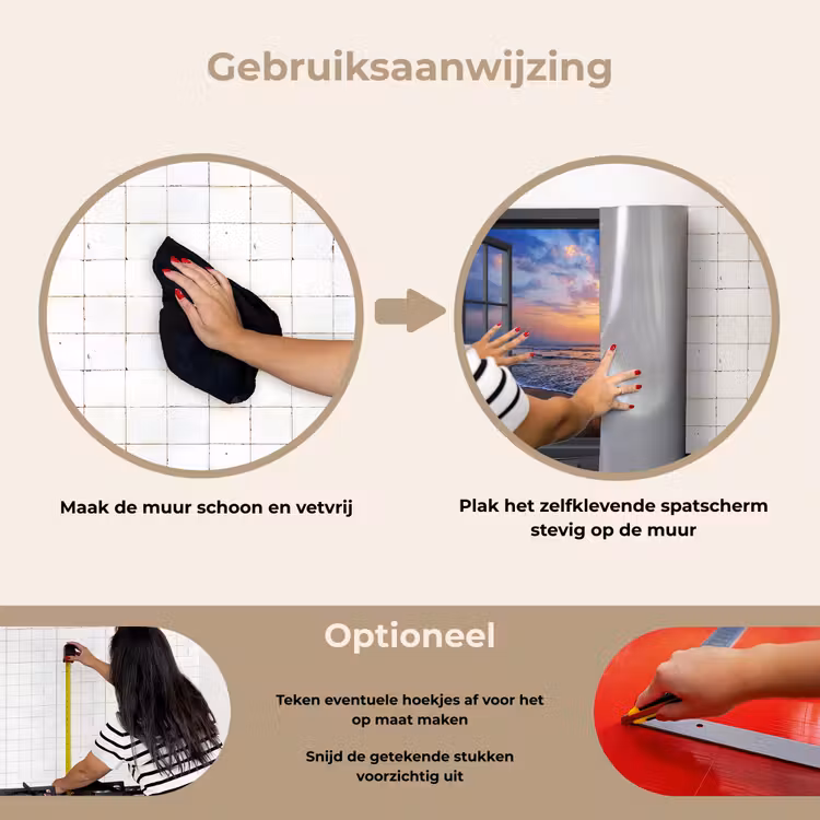 Spatscherm keuken - Doorkijk - Zee - Strand — 6