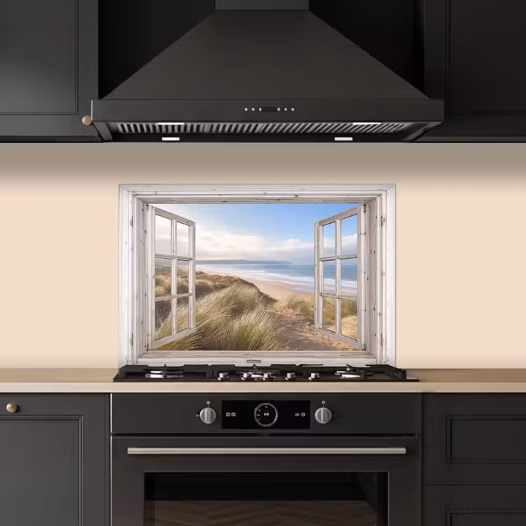 Spatscherm keuken - Duinenzicht op Oceaan — 5