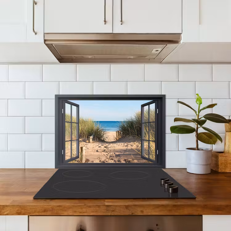 Spatscherm keuken - Toegang tot het Strand — 3