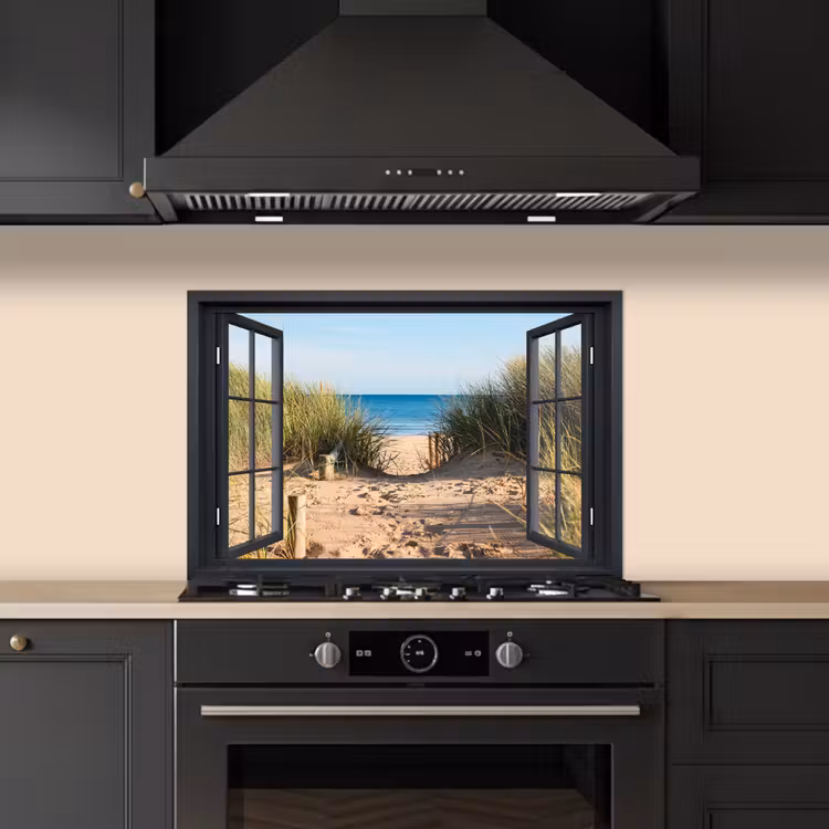 Spatscherm keuken - Toegang tot het Strand — 5