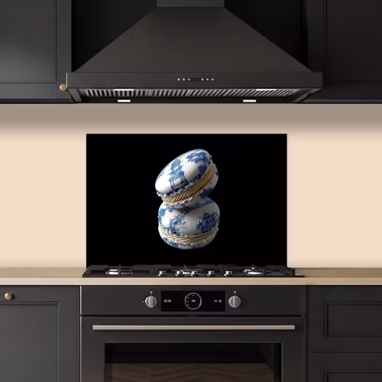 Spatscherm keuken - Eten - Macarons - Delfts blauw - Koekjes — 5