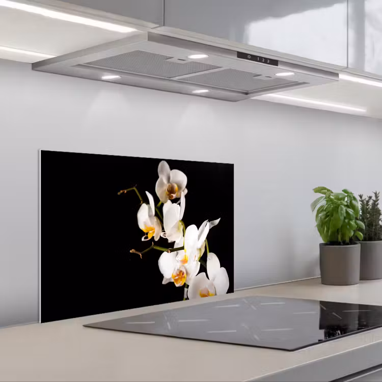 Spatscherm keuken - Orchidee - Bloemen - Planten - Botanisch — 1