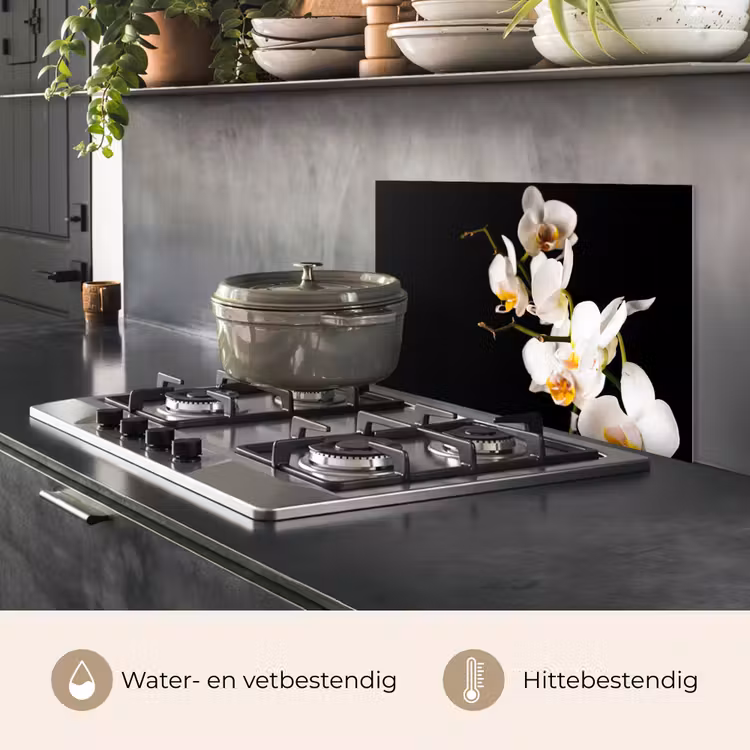 Spatscherm keuken - Orchidee - Bloemen - Planten - Botanisch — 2