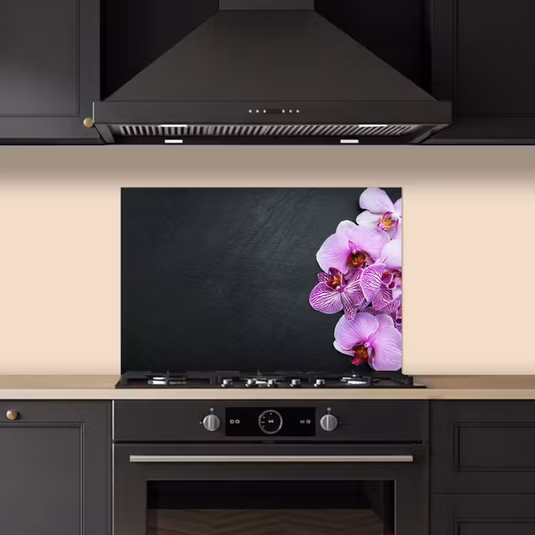 Spatscherm keuken - Orchidee - Bloemen - Roze - Flora — 5