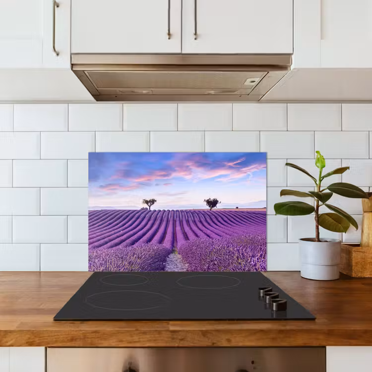 Spatscherm keuken - Lavendel - Natuur - Paars - Bomen - Bloemen — 3
