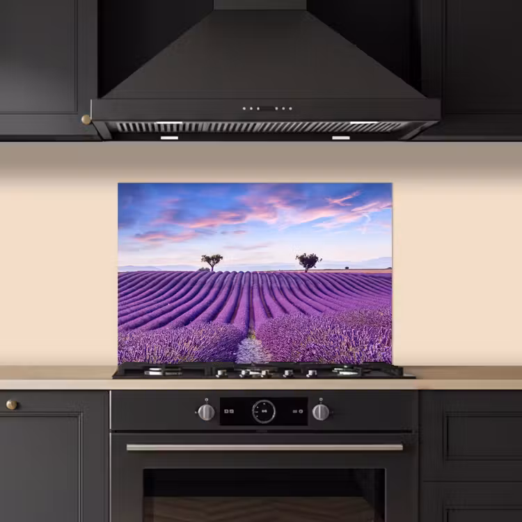 Spatscherm keuken - Lavendel - Natuur - Paars - Bomen - Bloemen — 5