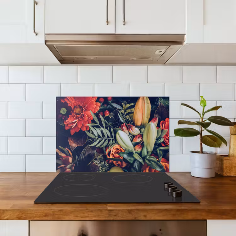 Spatscherm keuken - Herfstboeket in Fluweel — 3