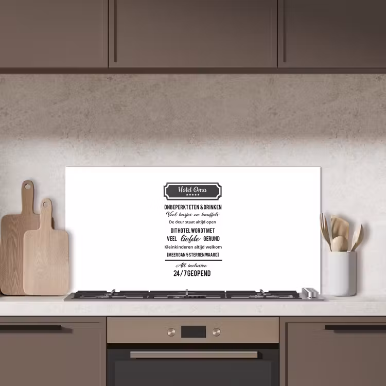 Spatscherm keuken - Hotel oma - Spreuken - Oma - Quotes — 3