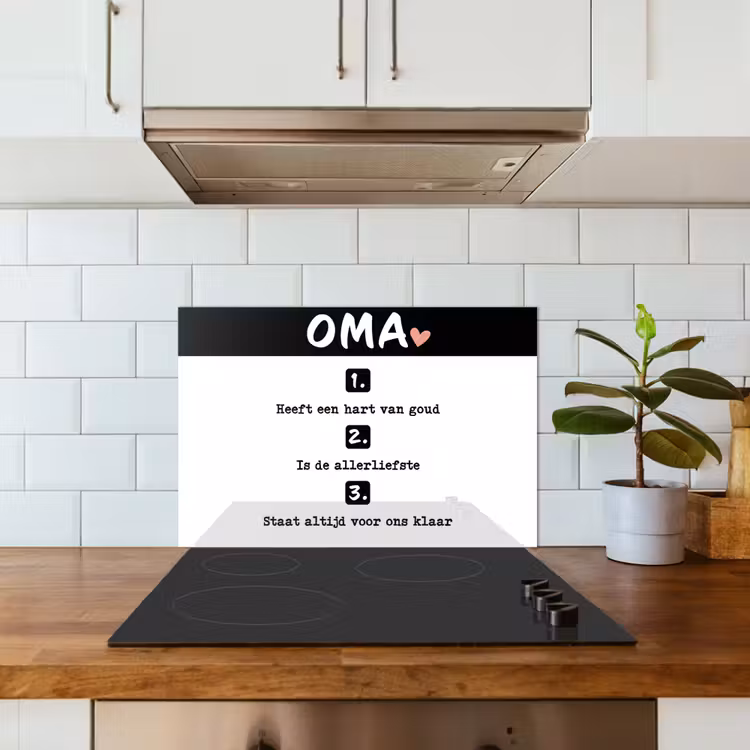 Spatscherm keuken - Quotes - Oma is de allerliefste - Spreuken - Oma — 3