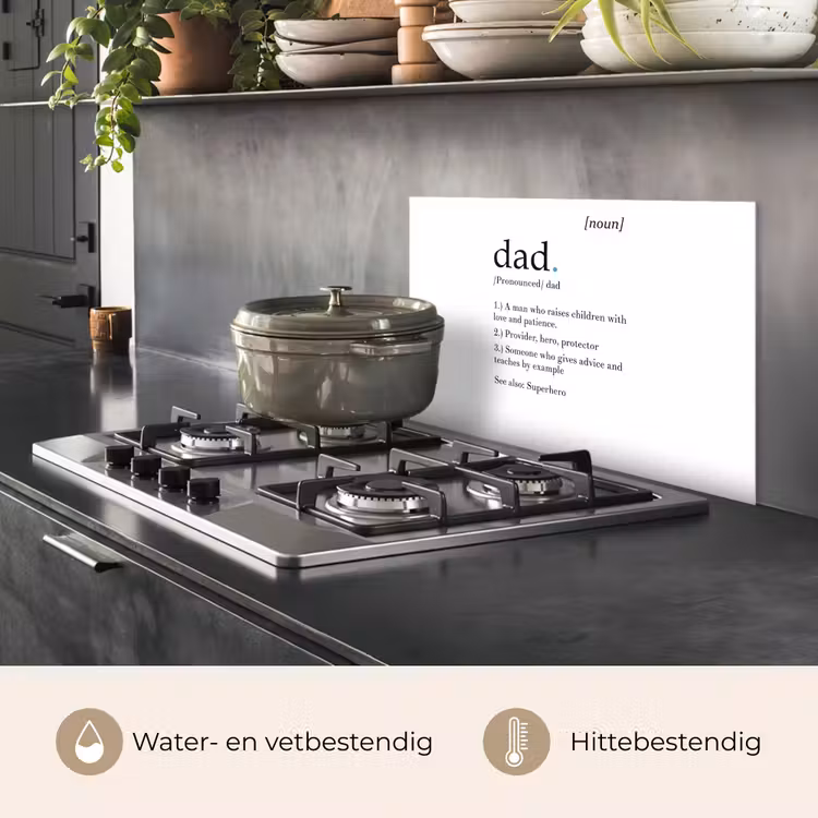 Spatscherm keuken - Spreuken - Papa definitie - Quotes - Dad — 2