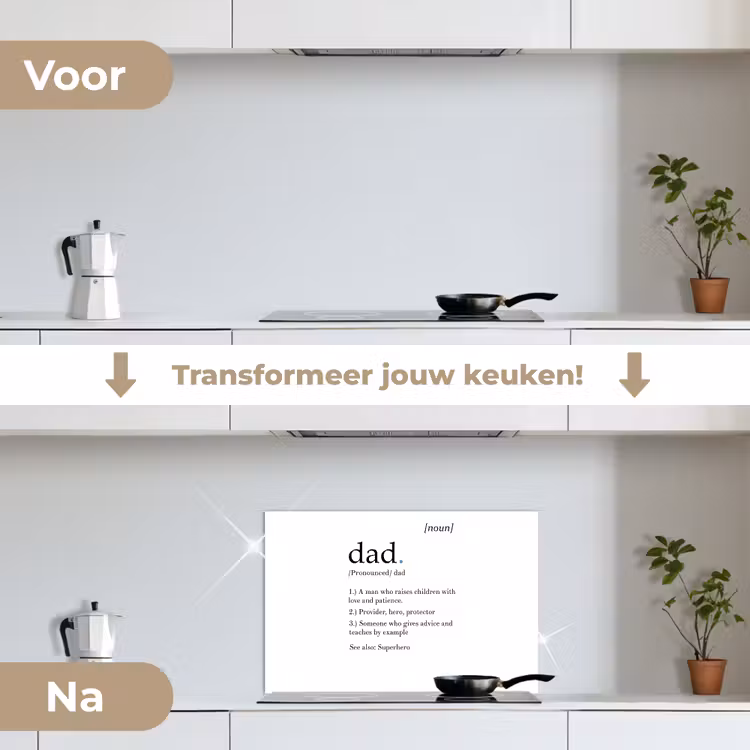 Spatscherm keuken - Spreuken - Papa definitie - Quotes - Dad — 7