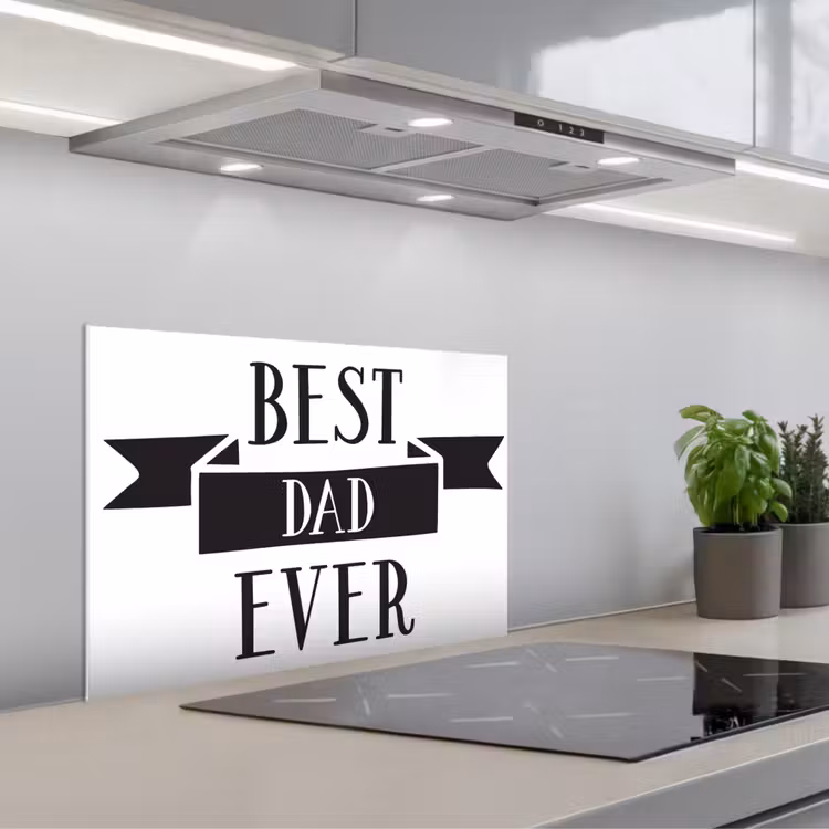 Spatscherm keuken - Papa - Quote - Beste papa — 1