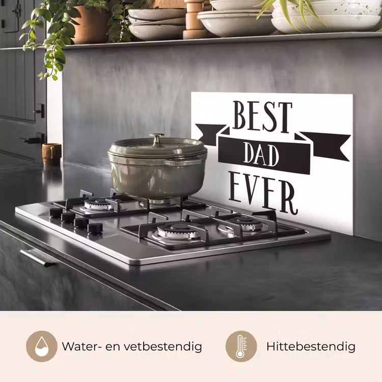 Spatscherm keuken - Papa - Quote - Beste papa — 2