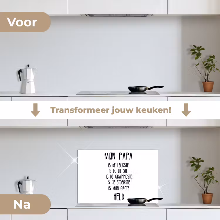 Spatscherm keuken - Quotes - Papa is mijn grote held - Spreuken - Papa — 7