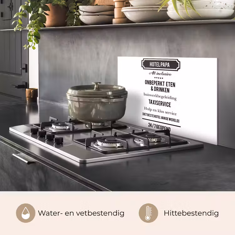 Spatscherm keuken - Spreuken - Hotel papa - Quotes - Vader — 2