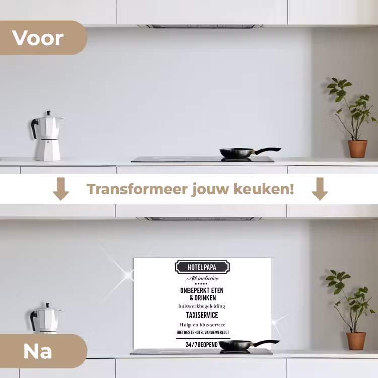 Spatscherm keuken - Spreuken - Hotel papa - Quotes - Vader — 7