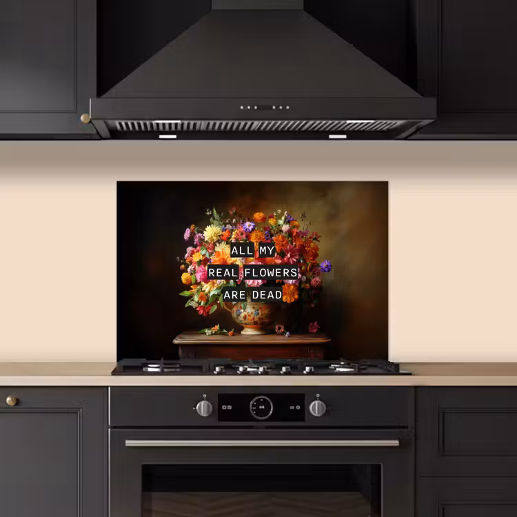 Spatscherm keuken - Kleur - Bloemen - Vintage - Bloemenvaas — 5