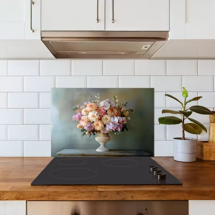 Spatscherm keuken - Orchidee - Boeket - Vaas - Bloemen — 3