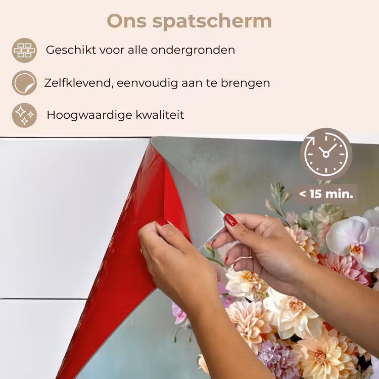 Spatscherm keuken - Orchidee - Boeket - Vaas - Bloemen — 4