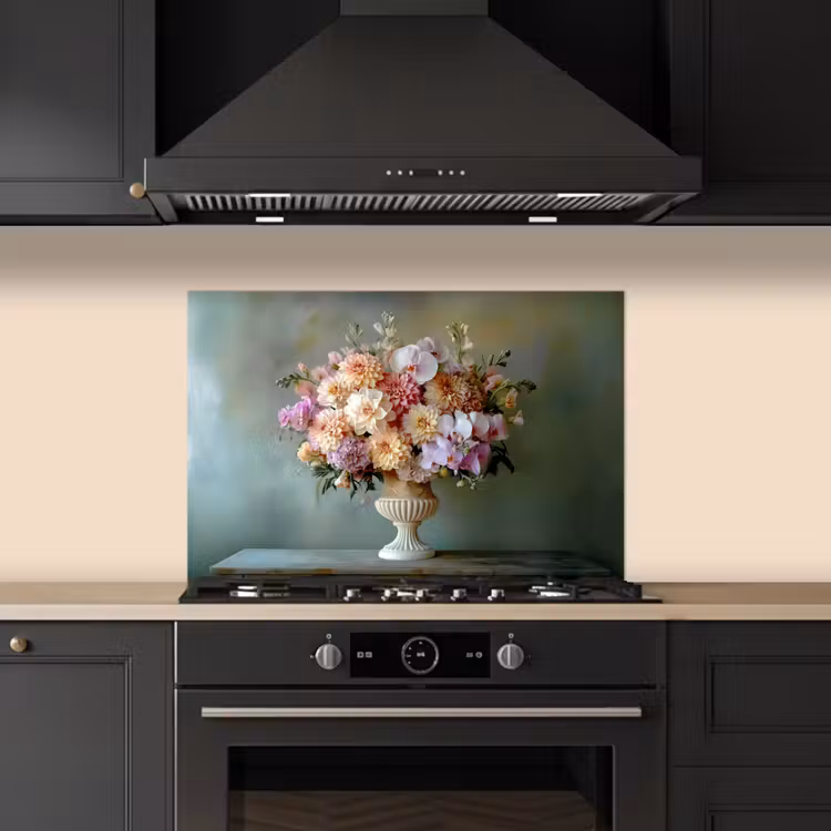 Spatscherm keuken - Orchidee - Boeket - Vaas - Bloemen — 5