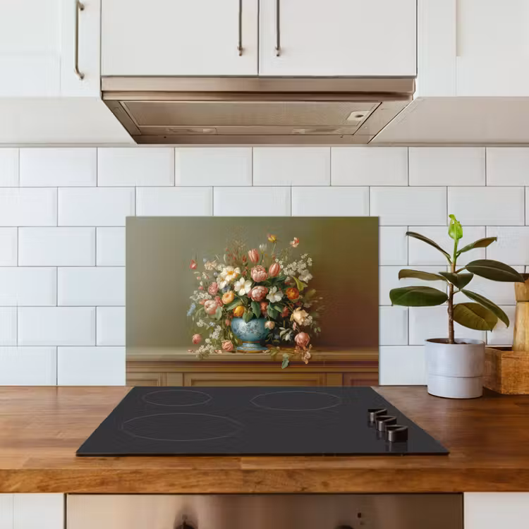 Spatscherm keuken - Vaas - Pastel - Kleuren - Bloemen — 3