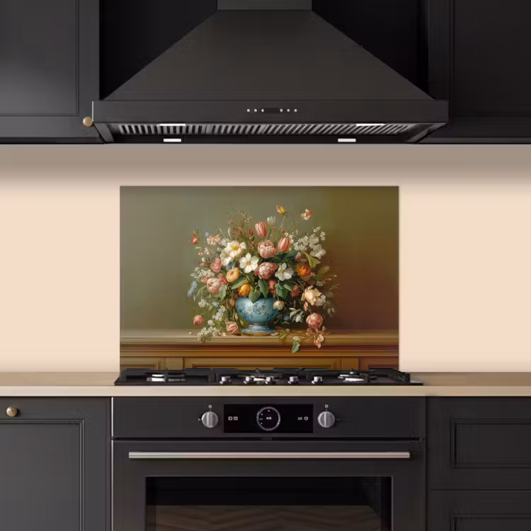 Spatscherm keuken - Vaas - Pastel - Kleuren - Bloemen — 5