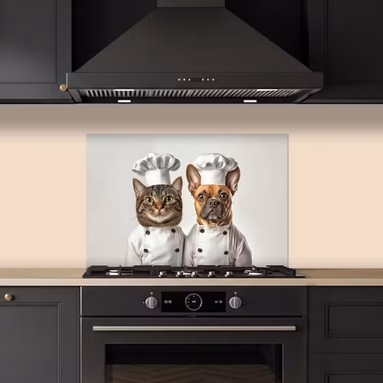 Spatscherm keuken - Kat - Hond - Kokskleding — 5