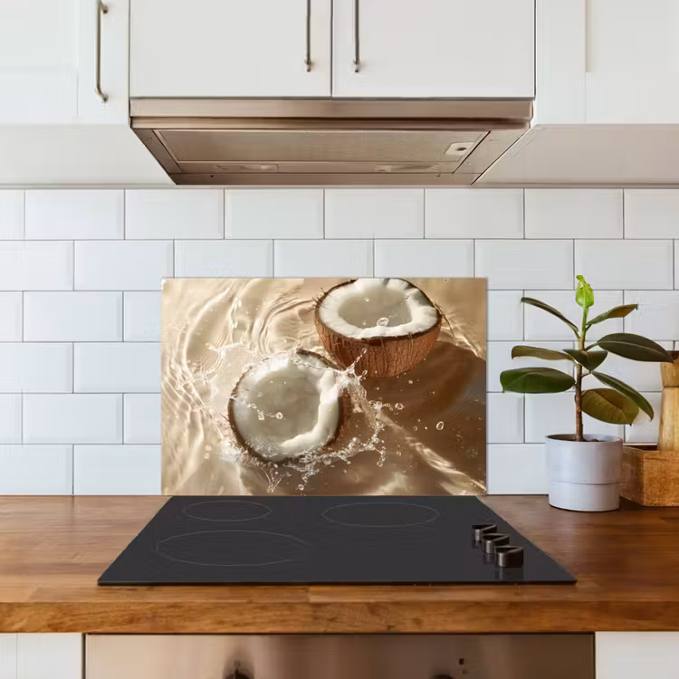 Spatscherm keuken - Kokosnoot - Water - Beige - Spetters — 3