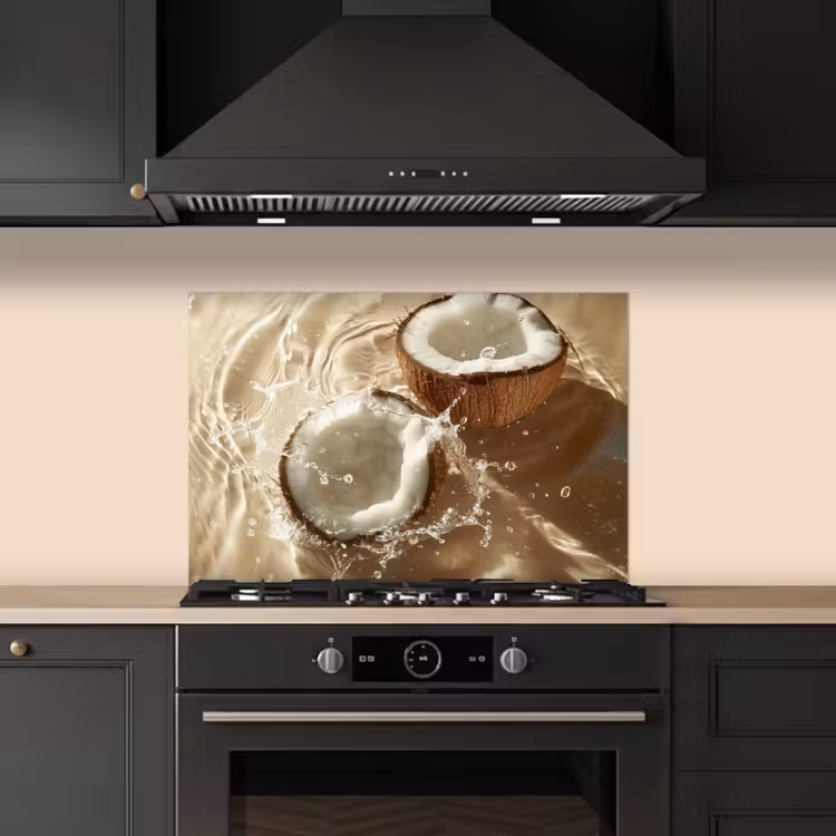 Spatscherm keuken - Kokosnoot - Water - Beige - Spetters — 5