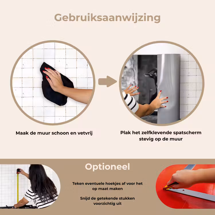 Spatscherm keuken - Geit - Bord - Spaghetti - Zwart Wit — 6