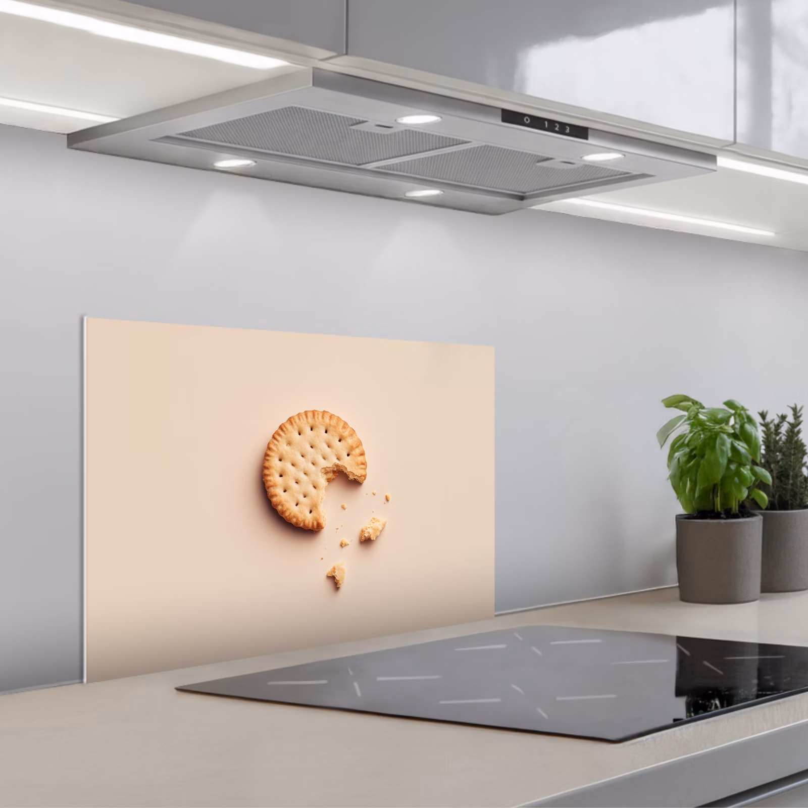 Spatscherm keuken - Koekje - Kruimels - beige — 1