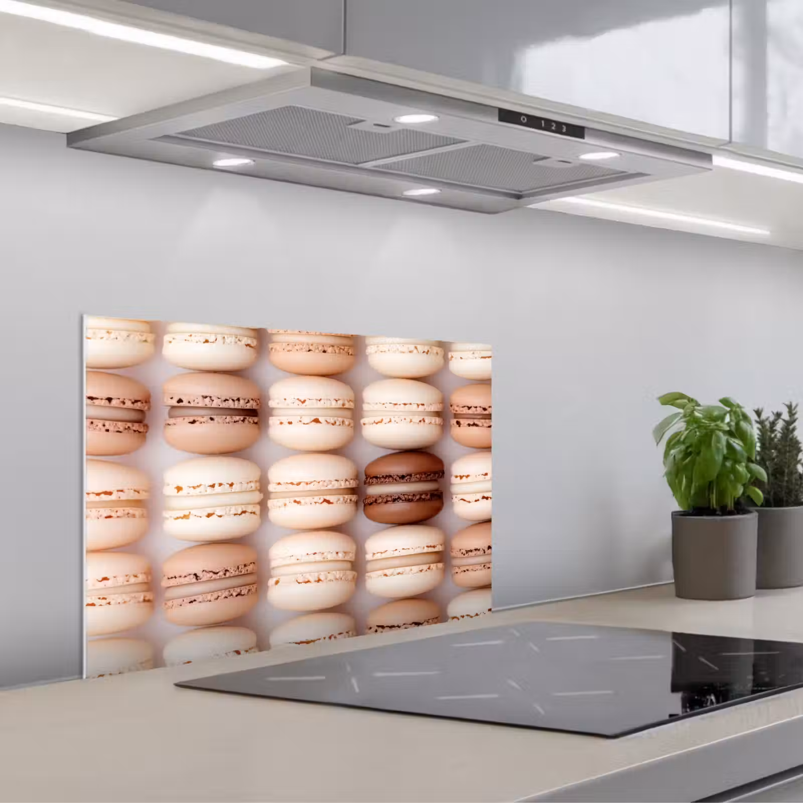 Spatscherm keuken - Macarons - Beige - Bruin — 1
