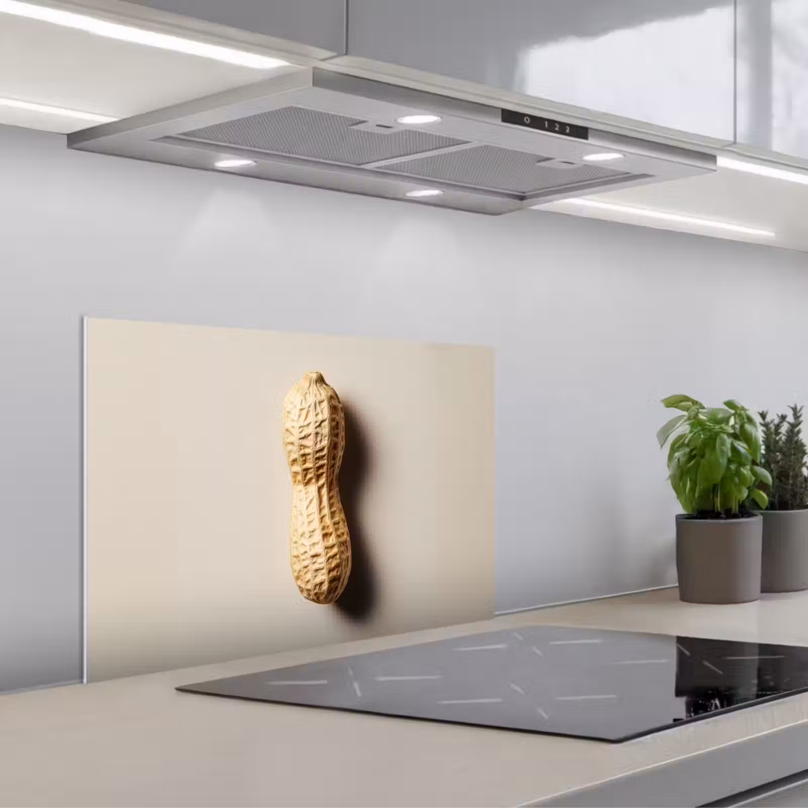 Spatscherm keuken - Pinda - Ruw - Beige — 1