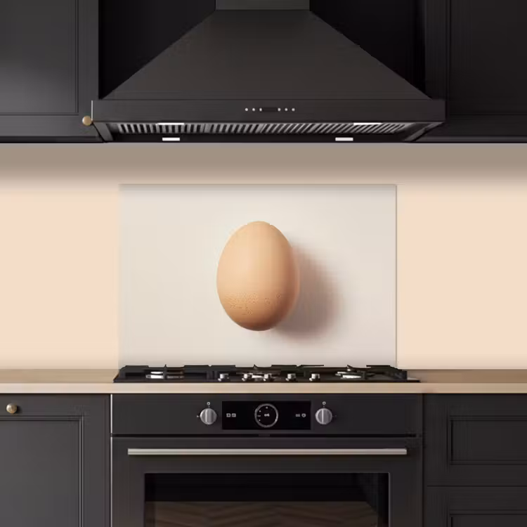 Spatscherm keuken - Ei - Beige - Ovaal - Egaal — 5
