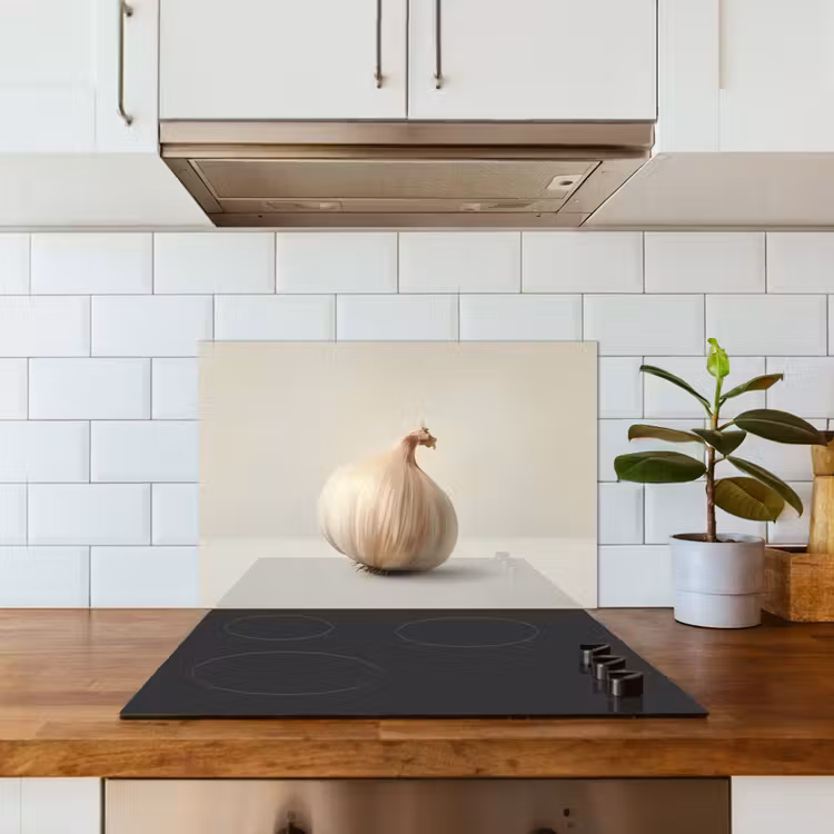 Spatscherm keuken - Knoflook - Natuurlijk - Beige — 3