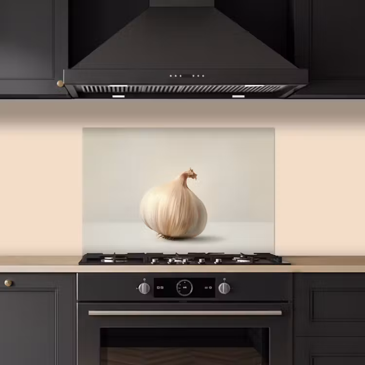 Spatscherm keuken - Knoflook - Natuurlijk - Beige — 5