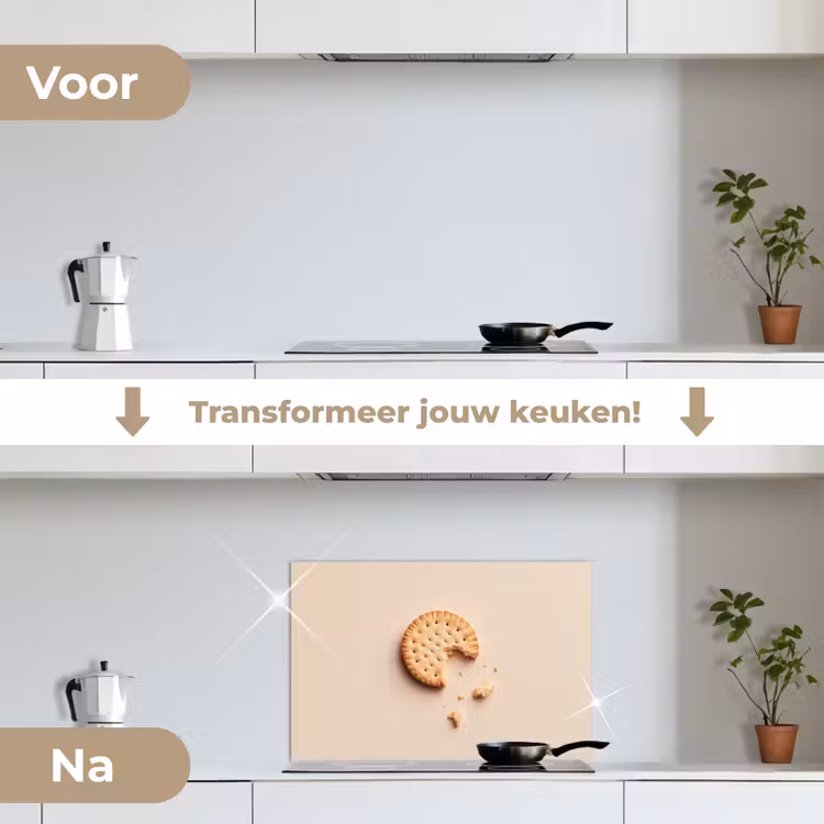 Spatscherm keuken - Koekje - Kruimels - beige — 7