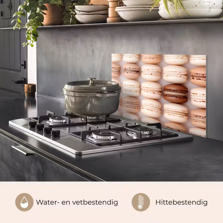 Spatscherm keuken - Macarons - Beige - Bruin — 2
