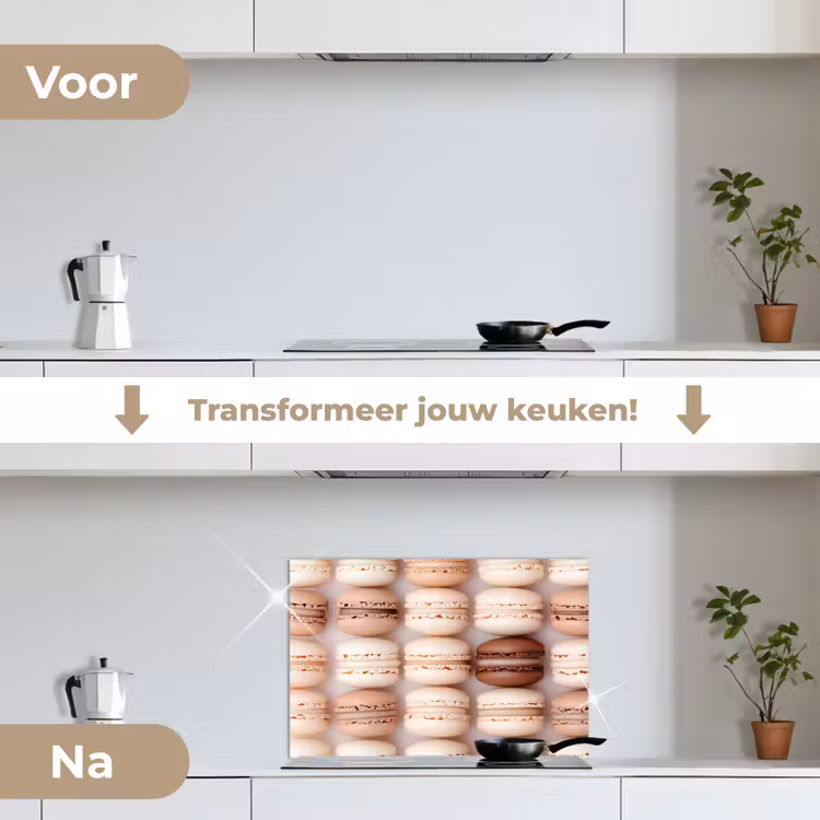 Spatscherm keuken - Macarons - Beige - Bruin — 7