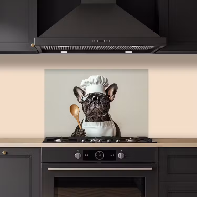 Spatscherm keuken - Bril - Hond - Kok — 5