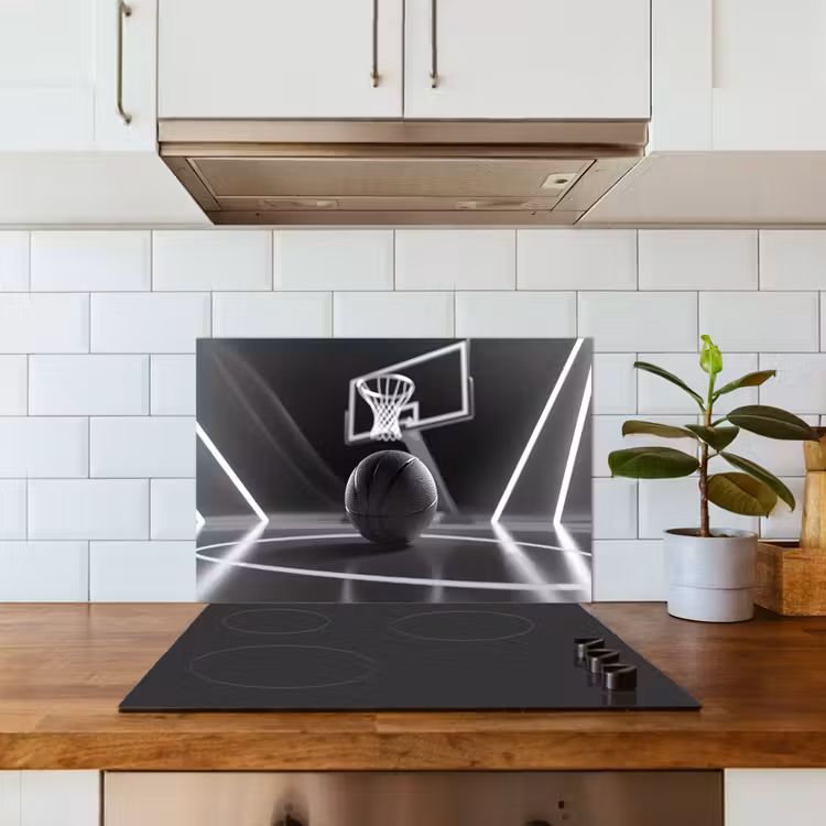 Spatscherm keuken - Basketbal - Basketbalveld - Lichtlijnen — 3