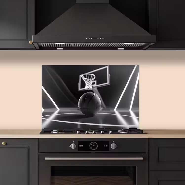 Spatscherm keuken - Basketbal - Basketbalveld - Lichtlijnen — 5