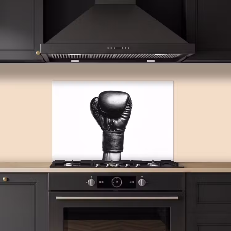 Spatscherm keuken - Bokshandschoen - Zwart - Hand — 5