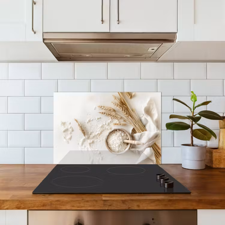 Spatscherm keuken - Bloem - Hout - Tarwe — 3