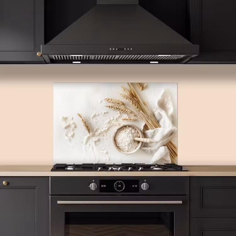 Spatscherm keuken - Bloem - Hout - Tarwe — 5